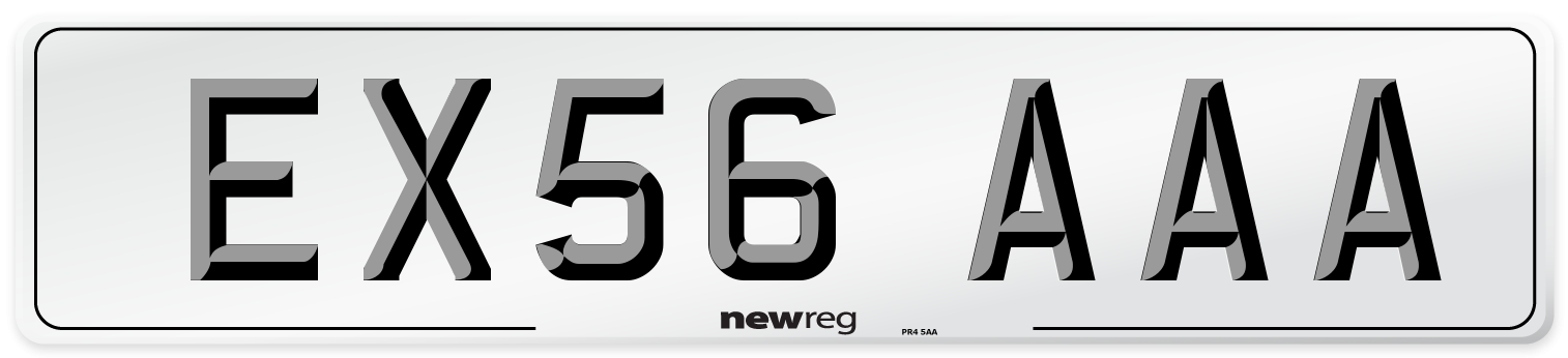 EX56 AAA Number Plate from New Reg